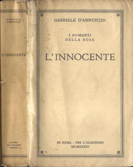 L' innocente - Gabriele D'Annunzio - copertina