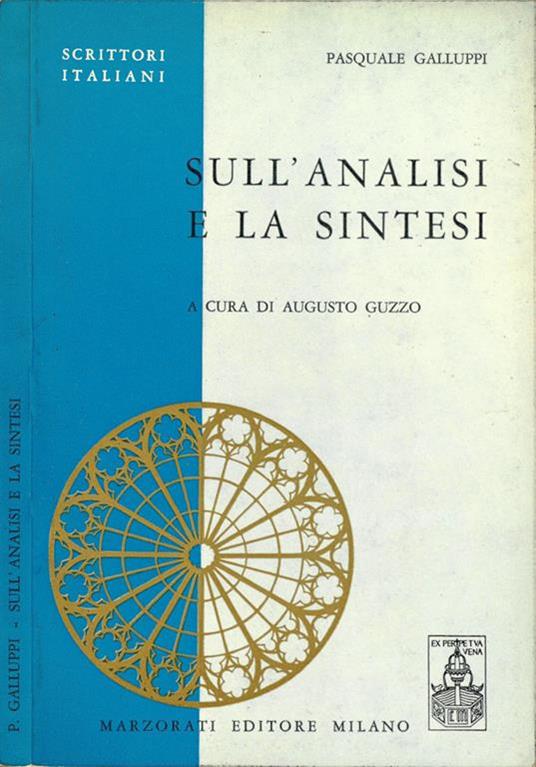 Sull'analisi e la sintesi - Pasquale Galluppi - copertina