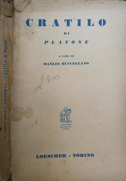 Cratilo - Platone - copertina