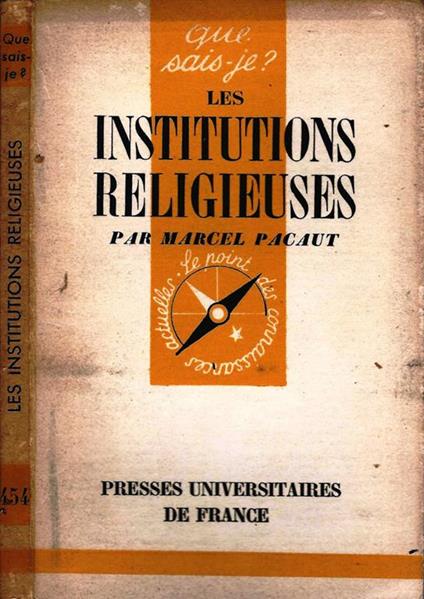 Les institutions religieuses - Marcel Pacaut - copertina