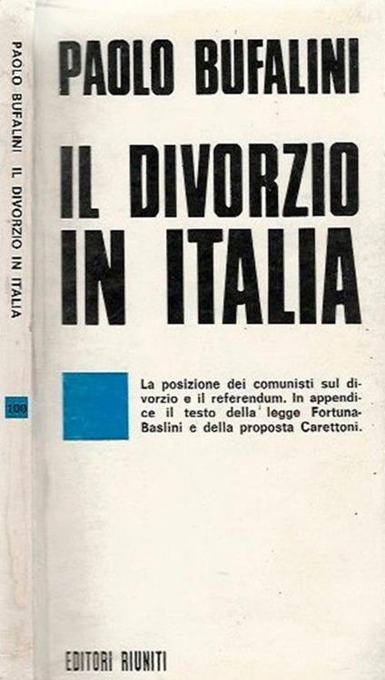 Il Divorzio in Italia - Paolo Bufalini - copertina