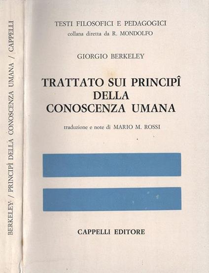 Trattato sui principi della conoscenza umana - George Berkeley - copertina