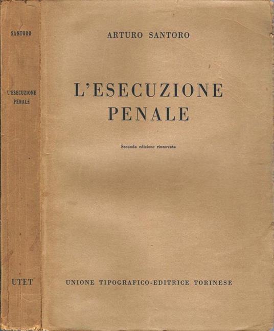 L' esecuzione penale - Arturo Santoro - copertina