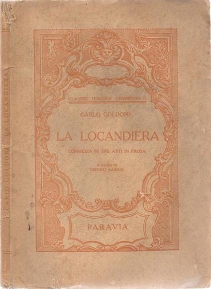 La locandiera. Commedia in tre atti in prosa - Carlo Goldoni - copertina