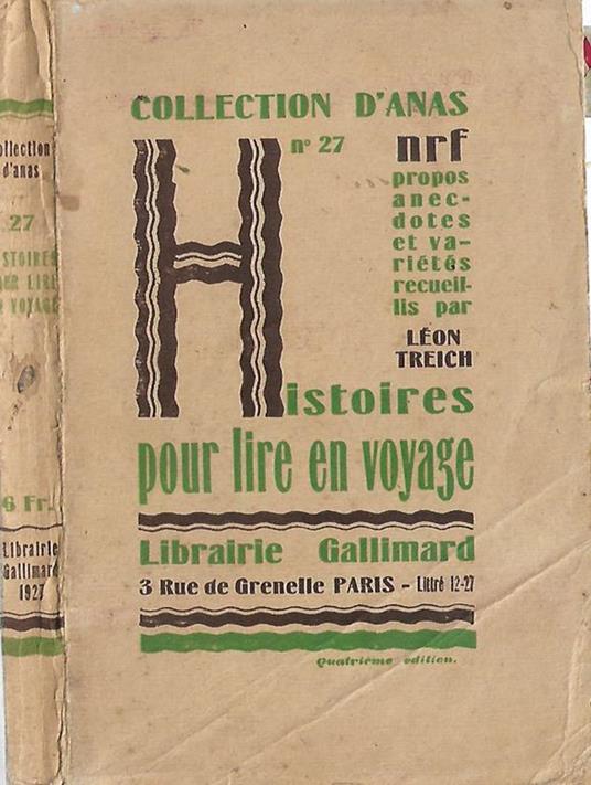 Histoires pour lire en voyage - Léon Treich - copertina