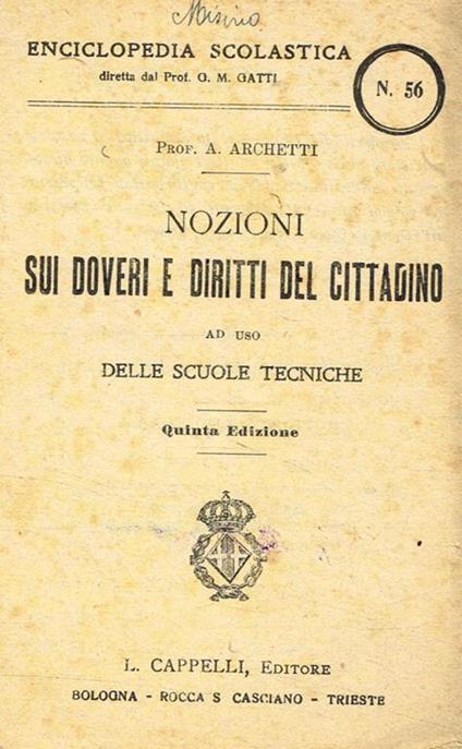 Nozioni e diritti del cittadino - copertina