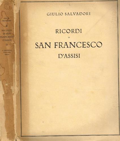 Ricordi di San Francesco d'Assisi - Giulio Salvadori - copertina