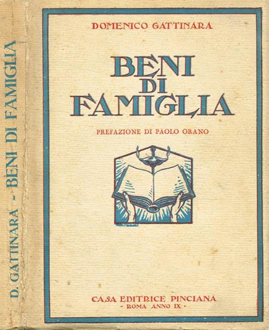 Beni di famiglia - Domenico Gattinara - copertina