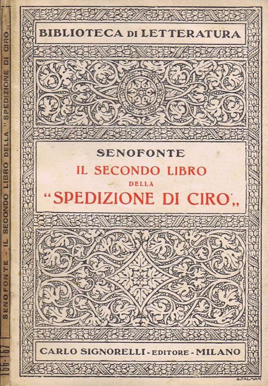 Il Secondo Libro della "Spedizione di Ciro" - Senofonte - copertina