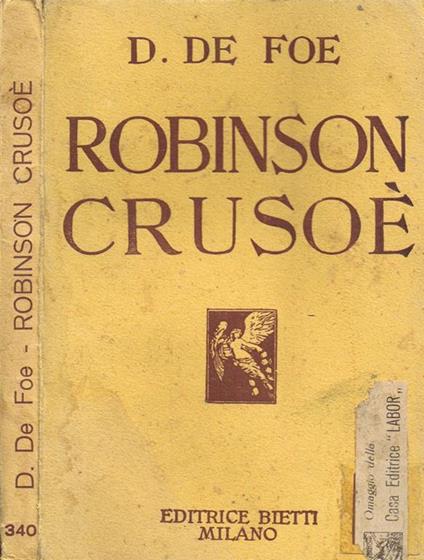 Robinson Crusoè - Daniel De Foe - copertina