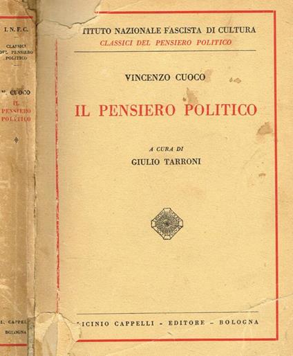 Il pensiero politico - Vincenzo Cuoco - copertina