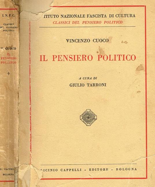 Il pensiero politico - Vincenzo Cuoco - copertina