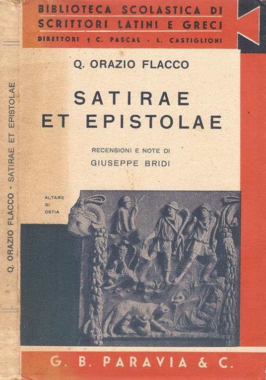 Satirae et epistolae - Q. Flacco Orazio - copertina