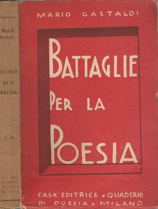 Battaglie per la poesia - Mario Gastaldi - copertina
