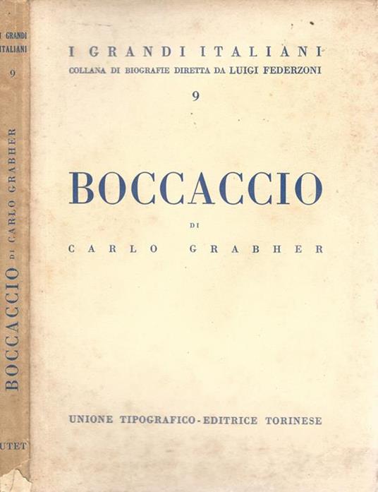 Giovanni Boccaccio - Carlo Grabher - copertina
