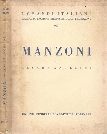 Manzoni - Cesare Angelini - copertina