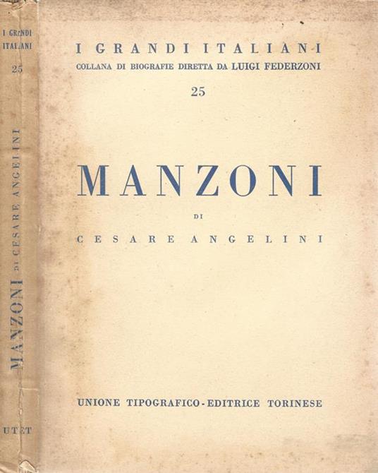 Manzoni - Cesare Angelini - copertina