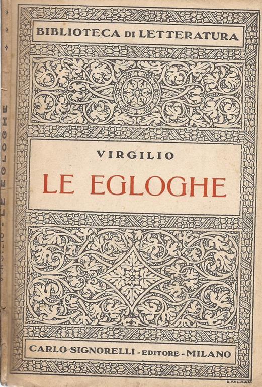 Le Egloghe - Publio Virgilio Marone - copertina