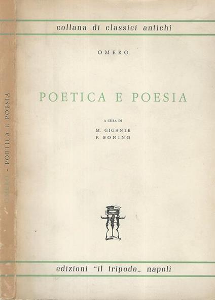 Poetica e poesia - Omero - copertina