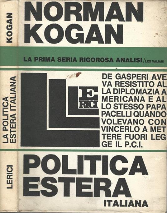 La politica estera italiana - Norman Kogan - copertina