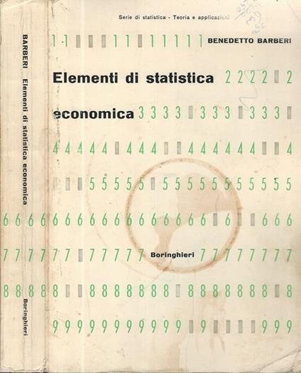 Elementi di statistica economica - Benedetto Barberi - copertina