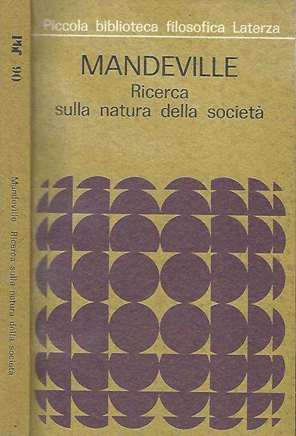 Ricerca sulla natura della società - copertina