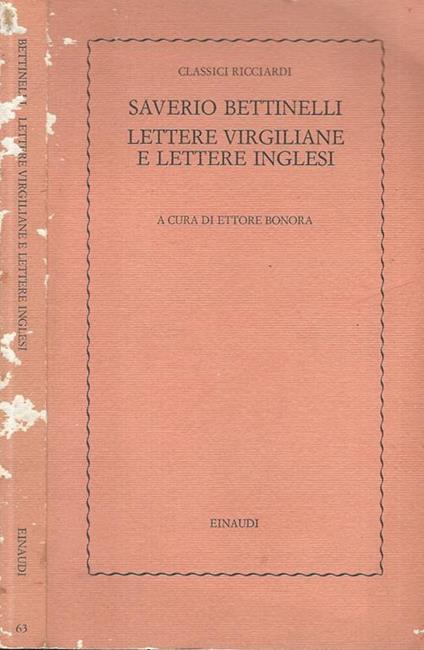 Lettere virgiliane e lettere inglesi - Saverio Bettinelli - copertina