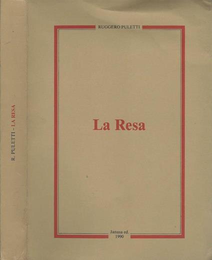 La resa - Ruggero Puletti - copertina