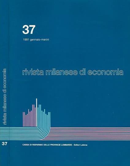 Rivista milanese di economia n. 37 - copertina