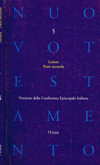 Nuovo Testamento, Lettere parte seconda - copertina