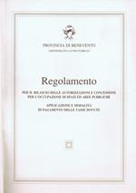 Regolamento per il Rilascio delle Autorizzazioni e Concessioni per l'Occupazione di Spazi ed Aree Pubbliche. Applicazione e Modalità di Pagamento delle Tasse Dovute