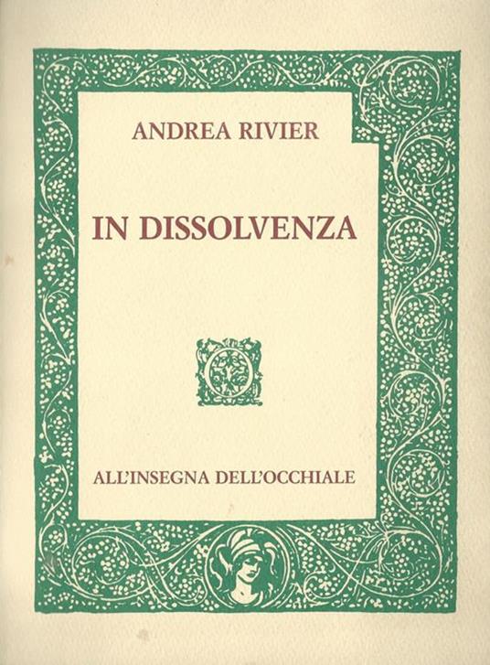 In dissolvenza - Andrea Rivier - copertina