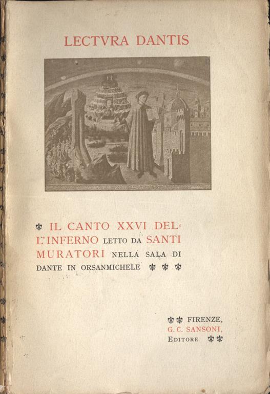 Il Canto XXVI dell' inferno letto da Santi Muratori nella Sala di Dante in Orsanmichele - Santi Muratori - copertina