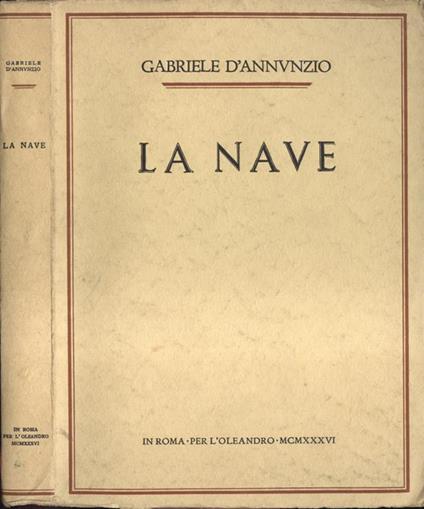 La nave - Gabriele D'Annunzio - copertina