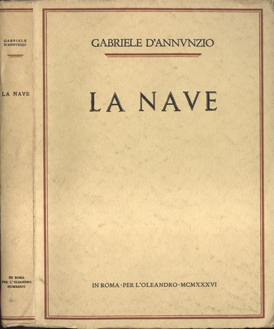 La nave - Gabriele D'Annunzio - copertina