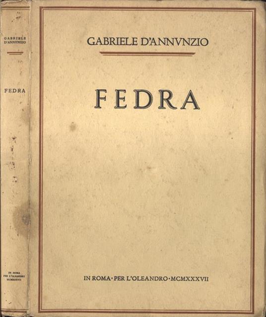 Fedra - Gabriele D'Annunzio - copertina