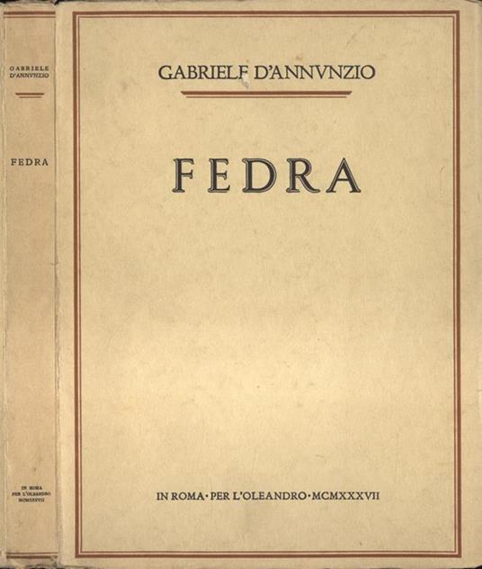 Fedra - Gabriele D'Annunzio - copertina