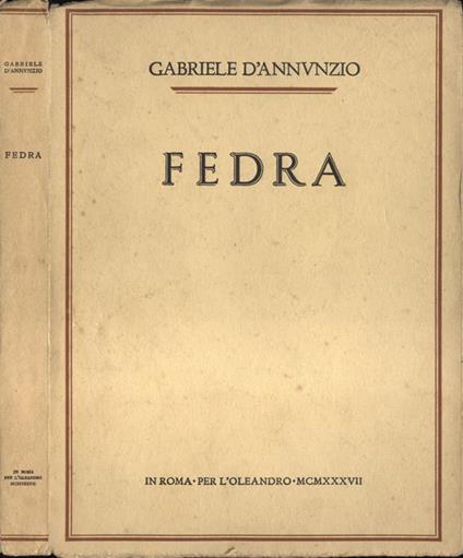 Fedra - Gabriele D'Annunzio - copertina