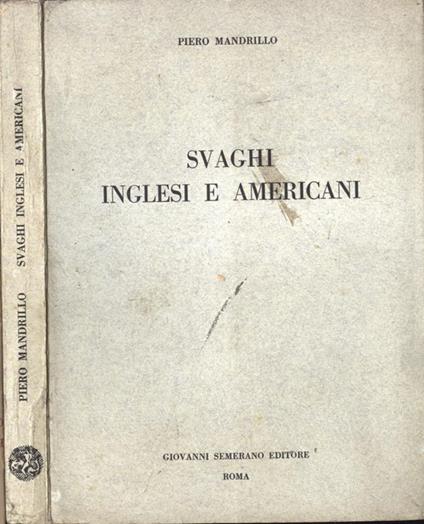 Svaghi inglesi e americani - Piero Mandrillo - copertina