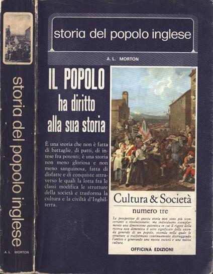 Storia del popolo inglese - A. L. Morton - copertina