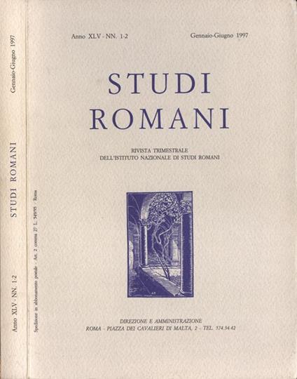 Studi romani Anno XLV nn. 1 - 2 - copertina