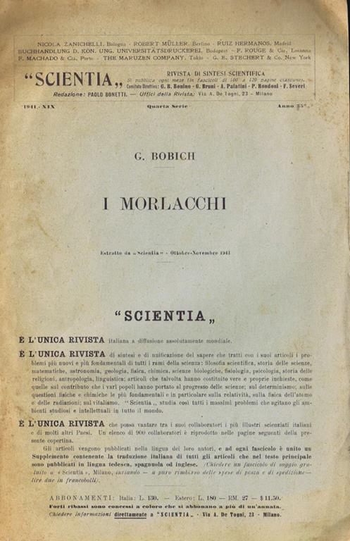 I Morlacchi - G. Bobich - copertina