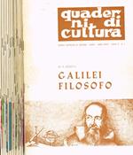 Quaderni di cultura. Scuola cattolica di cultura Udine anno XXXVI n.1, 2, 3, 6, 7, 8, 9, 10, 11, 12, 14, 15, 16, 17, 18, 19. Anno accademico XXXVI 1964-1965