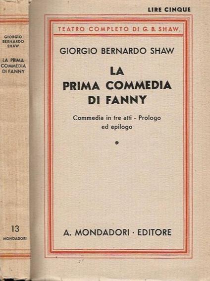 La prima commedia di Fanny - copertina