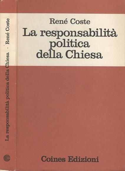 La responsabilità politica della Chiesa - René Coste - copertina