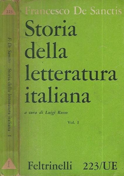 Storia della letteratura italiana Vol in - Francesco De Sanctis - copertina