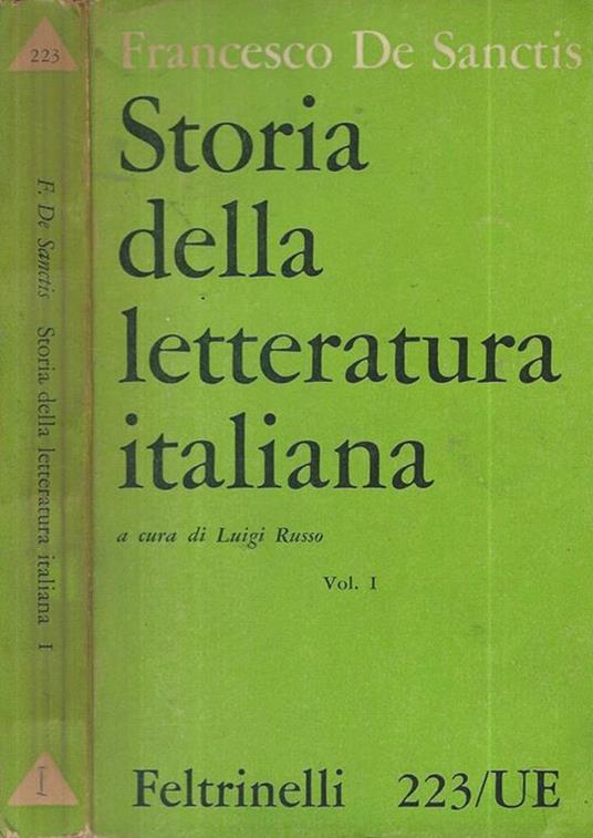 Storia della letteratura italiana Vol in - Francesco De Sanctis - copertina