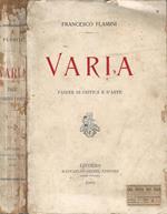 Varia. Pagine di critica e d'arte