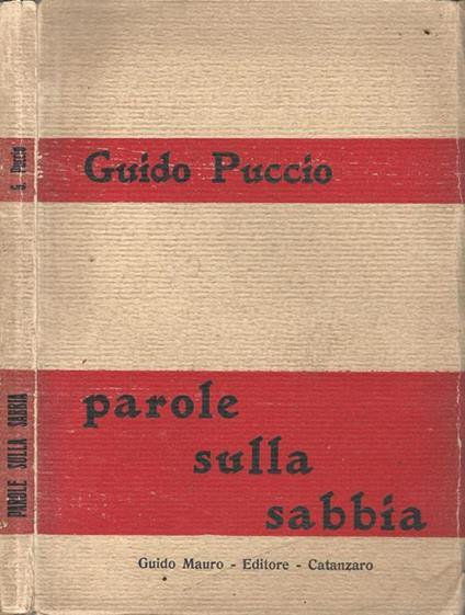 Parole sulla sabbia - Guido Puccio - copertina