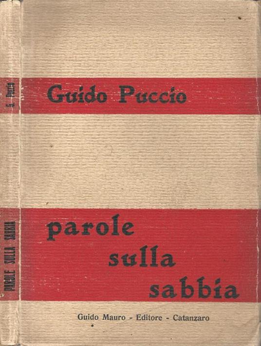 Parole sulla sabbia - Guido Puccio - copertina